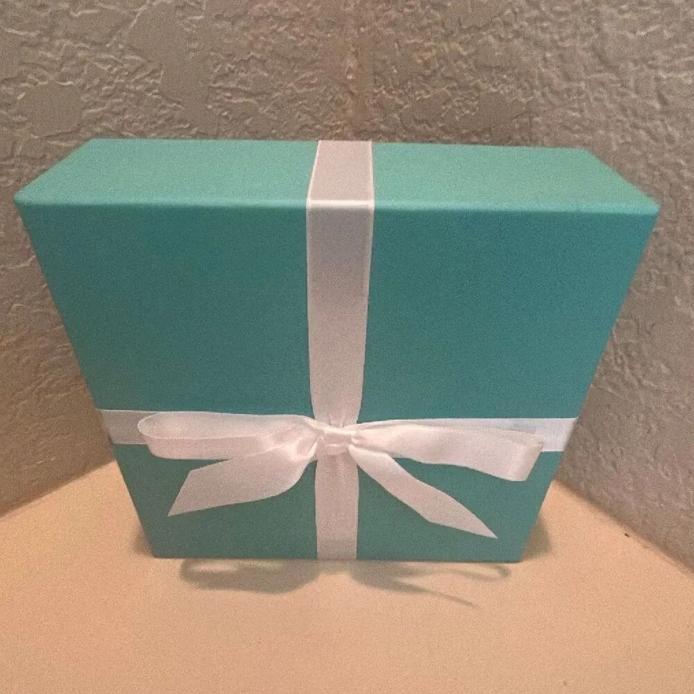Tiffany & Co Iconic Blue Gift Box White Bow Storage Luxury Display Decor - Picture 2 of 10